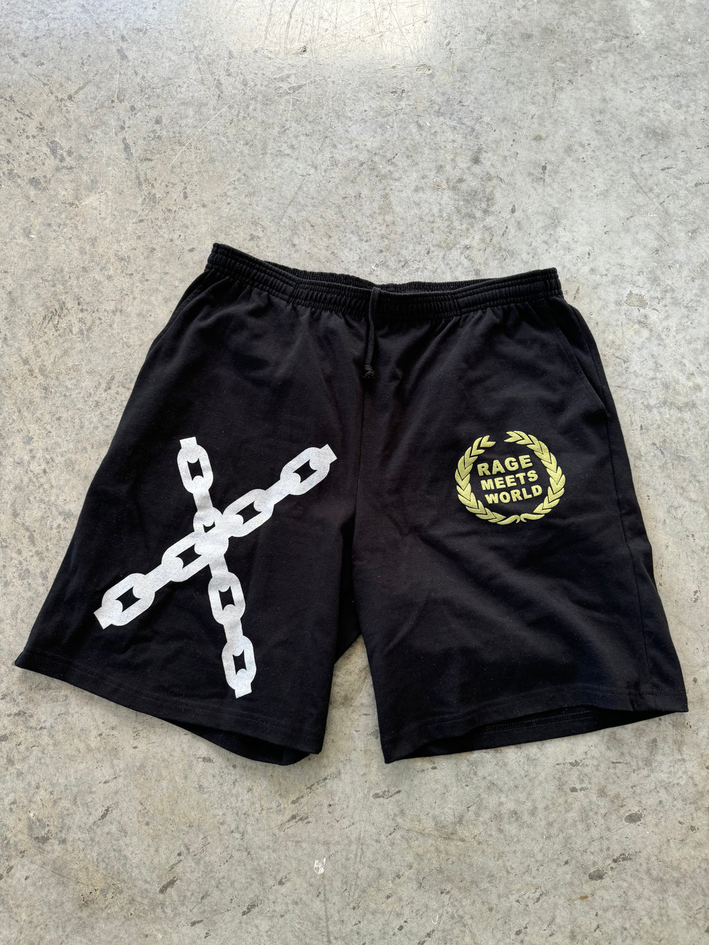 Black Chain Link Shorts