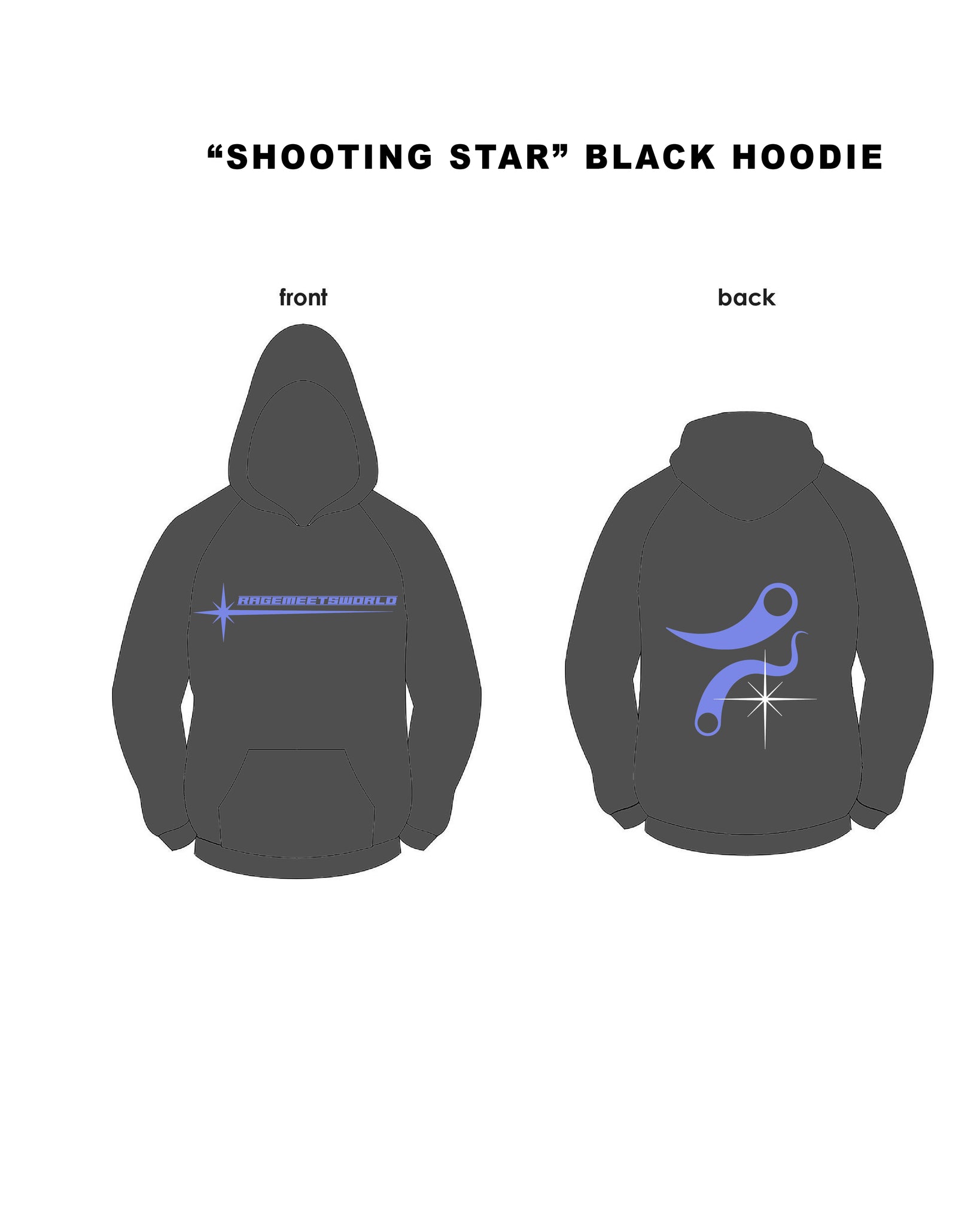 Black Shooting Star Hoodie